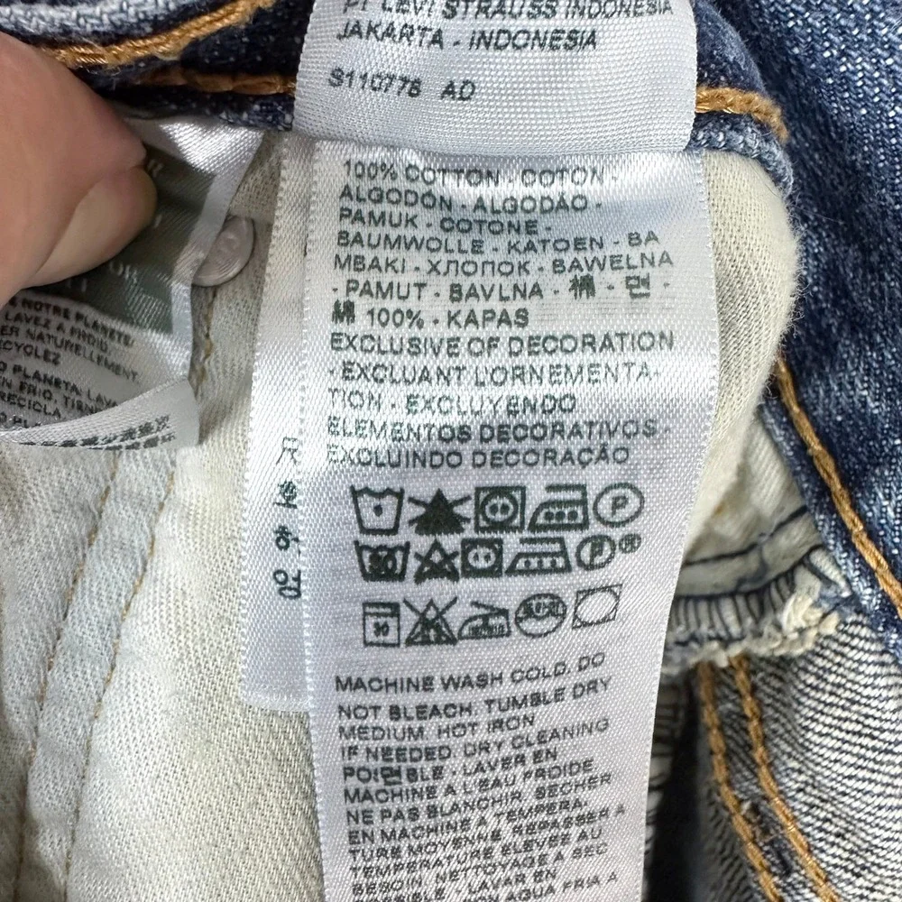Levi's 559 Relaxed Straight Jeans Mens 44x32 Blue Medium‎ Wash Denim Cotton